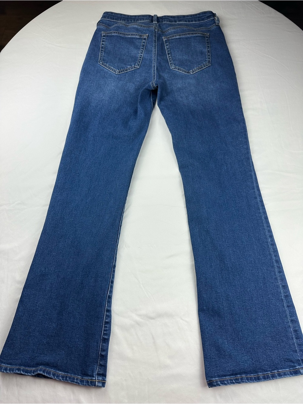 LOFT Bootcut Jeans Medium Wash Stretch Denim Boho Indie Artsy Hippie Flare 4